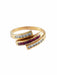 Ring 58 Ring Yellow Gold Diamonds Ruby 58 Facettes