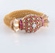 Vintage Gold, Ruby and Diamond Bracelet Watch 58 Facettes