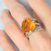 Bague 51.5 Bague Lorenz Baümer en Or, Citrine et Diamants 58 Facettes