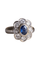 Bague 51 Bague Marguerite or blanc Saphir Diamants 58 Facettes