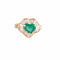 Bague 51.5 Bague Ballerine Coeur Emeraude Diamants 58 Facettes 1