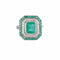Bague 54 Bague Style Art Déco Emeraudes Diamants 58 Facettes 1