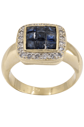 Bague BAGUE MODERNE SAPHIRS ET DIAMANTS 58 Facettes 056051