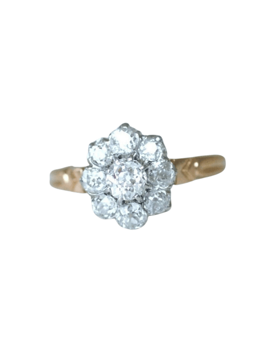 Bague Bague marguerite ancienne diamants 58 Facettes