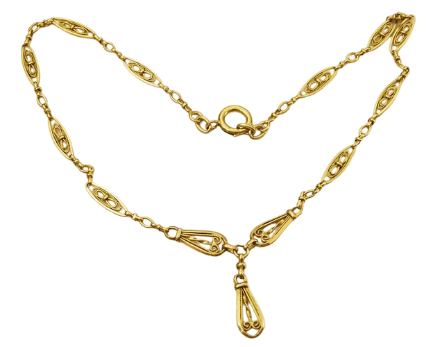 Collier Collier filigrane vintage en or 18 cts 58 Facettes
