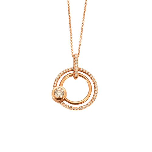 Collier Collier Double Cercle Diamant 58 Facettes 002.987