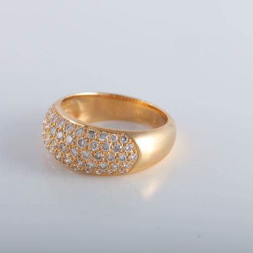 Bague Bague jonc pavage Diamants or jaune 58 Facettes