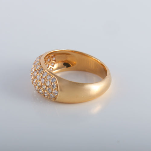 Bague Bague jonc pavage Diamants or jaune 58 Facettes