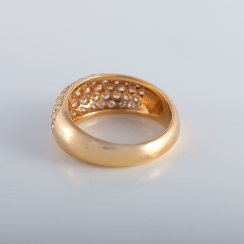 Bague Bague jonc pavage Diamants or jaune 58 Facettes
