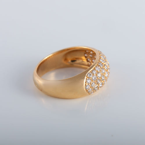 Bague Bague jonc pavage Diamants or jaune 58 Facettes