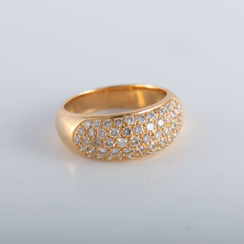 Bague Bague jonc pavage Diamants or jaune 58 Facettes