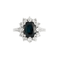 Bague 52 Bague Marguerite Saphir 12 Diamants 58 Facettes