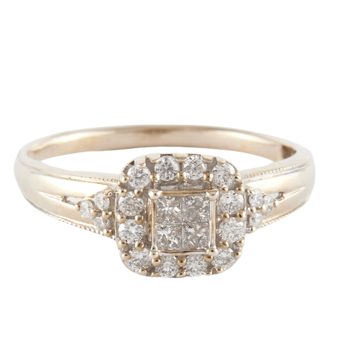 Bague 56 Bague Diamants Marquise Or Gris 58 Facettes