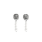 Boucles d'oreilles Pendants d'oreilles perles et diamants sur or gris 58 Facettes