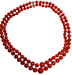 Necklace Necklace 2 rows of faceted Sardinian coral falling 58 Facettes C