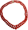 Collier Collier 2 rangs corail sarde facetté en chute 58 Facettes C
