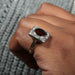 Ring 59 Garnet Diamond Ring 58 Facettes 220382