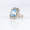 Bague 48 Bague Art Déco Aigue-marine Diamants 58 Facettes 1
