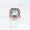 Bague 48 Bague Art Déco Aigue-marine Diamants 58 Facettes 1