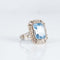 Bague 48 Bague Art Déco Aigue-marine Diamants 58 Facettes 1