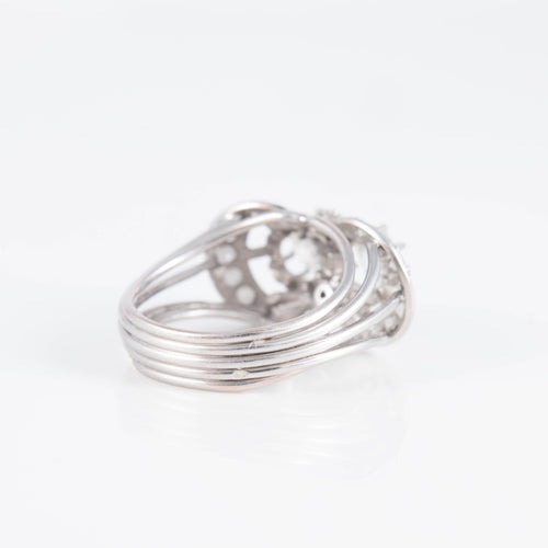 Bague Bague Art Déco Platine Diamants 58 Facettes 0