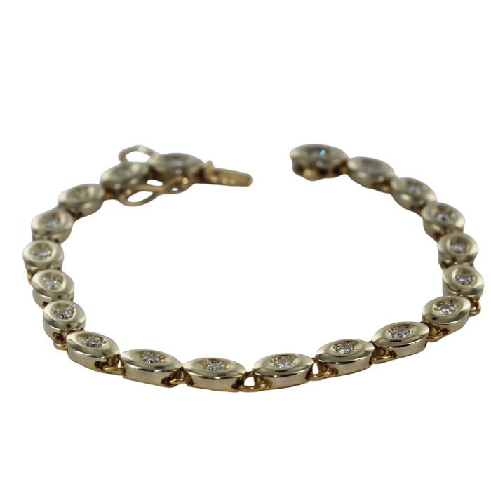 Bracelet Bracelet or jaune et diamants 58 Facettes