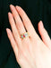 Ring 50 Tank ring Yellow gold Diamonds Red stones 58 Facettes A5267f
