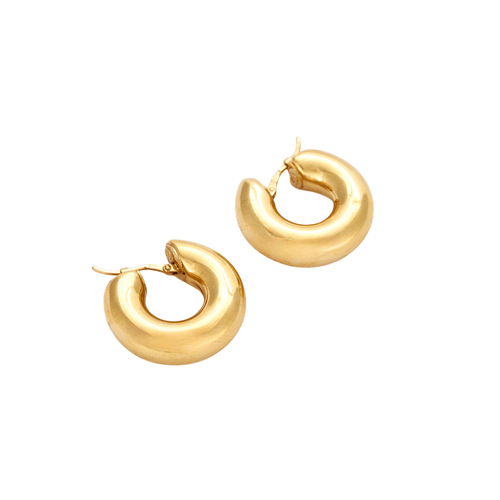 Boucles d'oreilles Boucles d'oreilles créoles or jaune poli 58 Facettes
