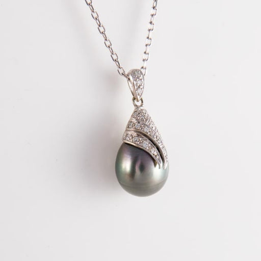 Collier Collier pendentif Perle de Tahiti Diamants 58 Facettes
