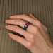 Pink Tourmaline Bangle Ring 58 Facettes