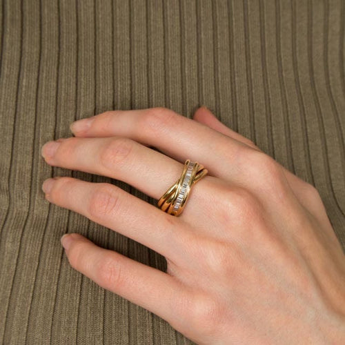 Bague Bague Croisée Diamants 58 Facettes