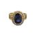 Bague 59 Bague vintage en or avec important saphir et diamants 58 Facettes