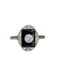 Ring 54 Art Deco Ring Platinum Onyx Diamonds 58 Facettes