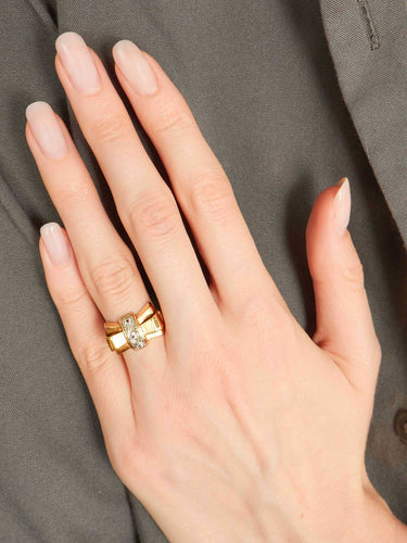 Bague Bague Tank Or Jaune 58 Facettes