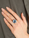 Ring 52.5 Art Deco Synthetic Stone Silver Ring 58 Facettes