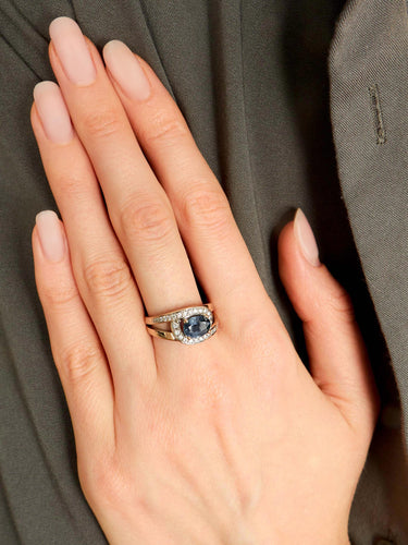 Bague Bague Tourbillon Saphir Diamants 58 Facettes