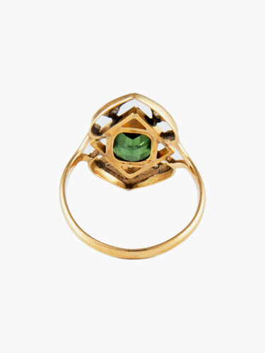 Bague Bague Marquise "Art Nouveau" Tourmaline Verte 58 Facettes