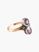 Ring Old Ring Toi & Moi Gold Silver Garnets 58 Facettes
