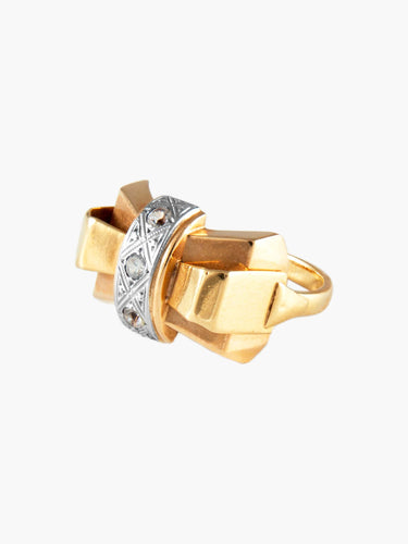 Bague Bague Tank Or Jaune 58 Facettes
