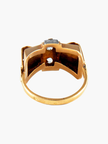 Bague Bague Tank Or Jaune 58 Facettes