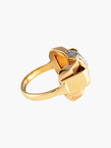 Bague Bague Tank Or Jaune 58 Facettes