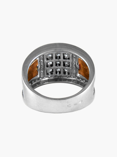 Bague Bague Bandeau 2 Ors Diamants 58 Facettes