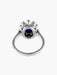 Ring 52 Old Ring White Gold Platinum Sapphire Cabochon 58 Facettes