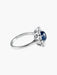 Ring 52 Old Ring White Gold Platinum Sapphire Cabochon 58 Facettes