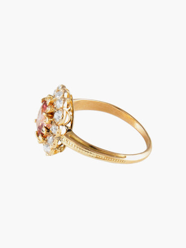 Bague 54 Bague Ancienne Or Jaune Tourmaline Rose 58 Facettes