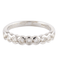 Bague Demi alliance en or gris sertie clos, diamants 58 Facettes 750