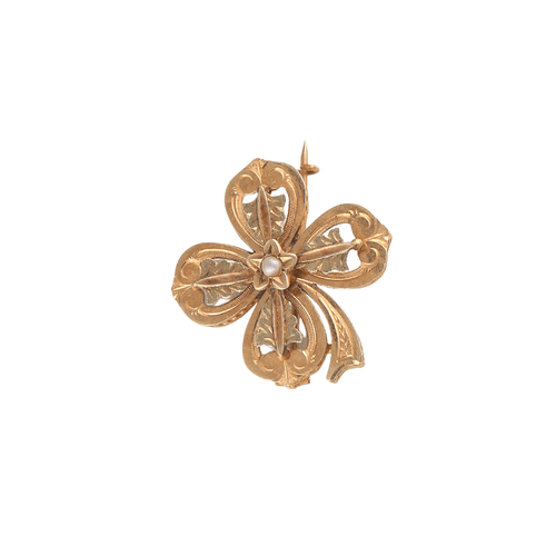 Broche Broche Trèfle à quatre feuilles 58 Facettes JE32