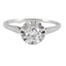 Bague 57 Solitaire en or gris, diamant 58 Facettes