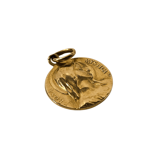 Pendentif Médaille Vierge Marie Rosa Mystica 58 Facettes