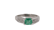 Bague Bague en or blanc, émeraude et diamants 58 Facettes 17707
